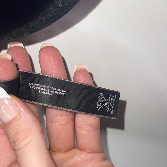 VICTORIA’S SECRET Black Lined Demi/Demi-Buste Double 36C - Picture 6 of 7